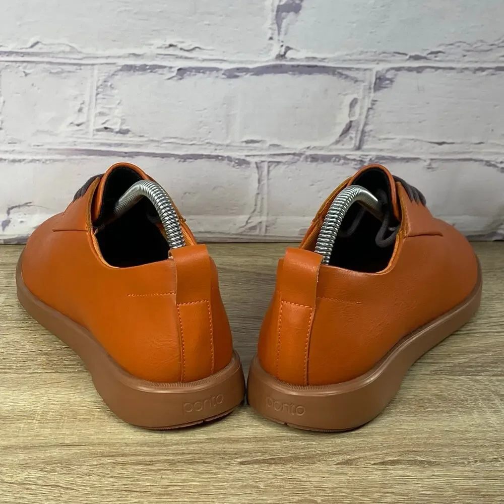 Ponto The Pacific Orange Lace-Up Oxford Shoes Women's Size 9 Casual Sneakers
